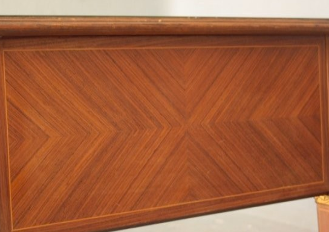 Plated style Louis XVI mahogany desk