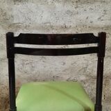 Six chaises des années 50 - bois verni