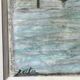 Tableau Marine. Original pastel signed by Henri Reiter. Port Normandie.