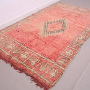 Peach Vintage Moroccan Rug 166 x 277 cm - Berber Wool Rug - Handmade Rug