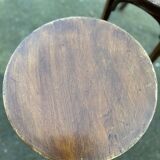 Set of four curved wooden stools stamped Baumann model 92.