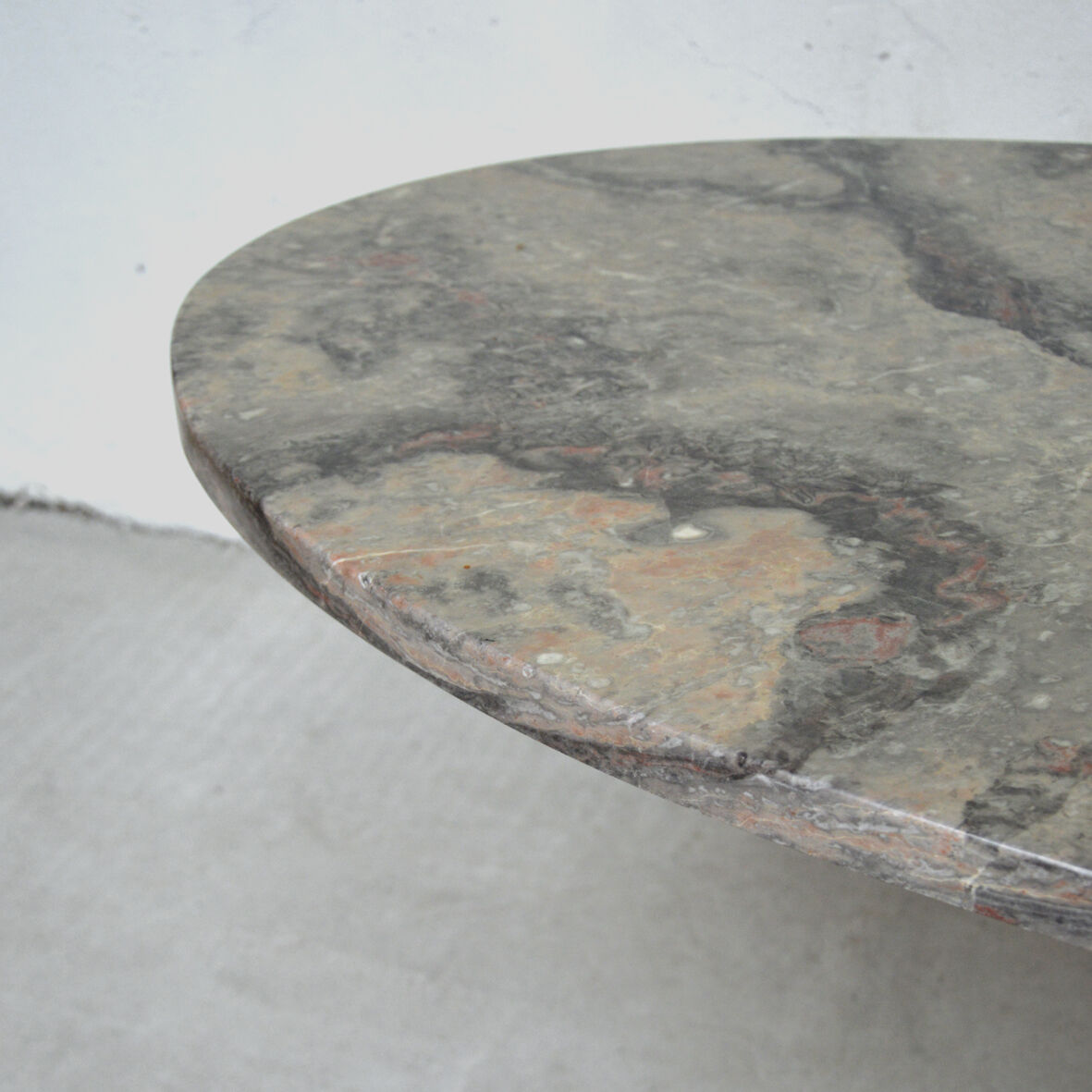 Chrome and marble table, Italy 1970