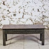 Indian carved wooden coffee table