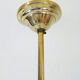 Old 3-branched chandelier, brass and chiseled glass tubes, 60s