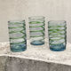Set of 3 blown glasses