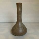 Brown ceramic bud vase