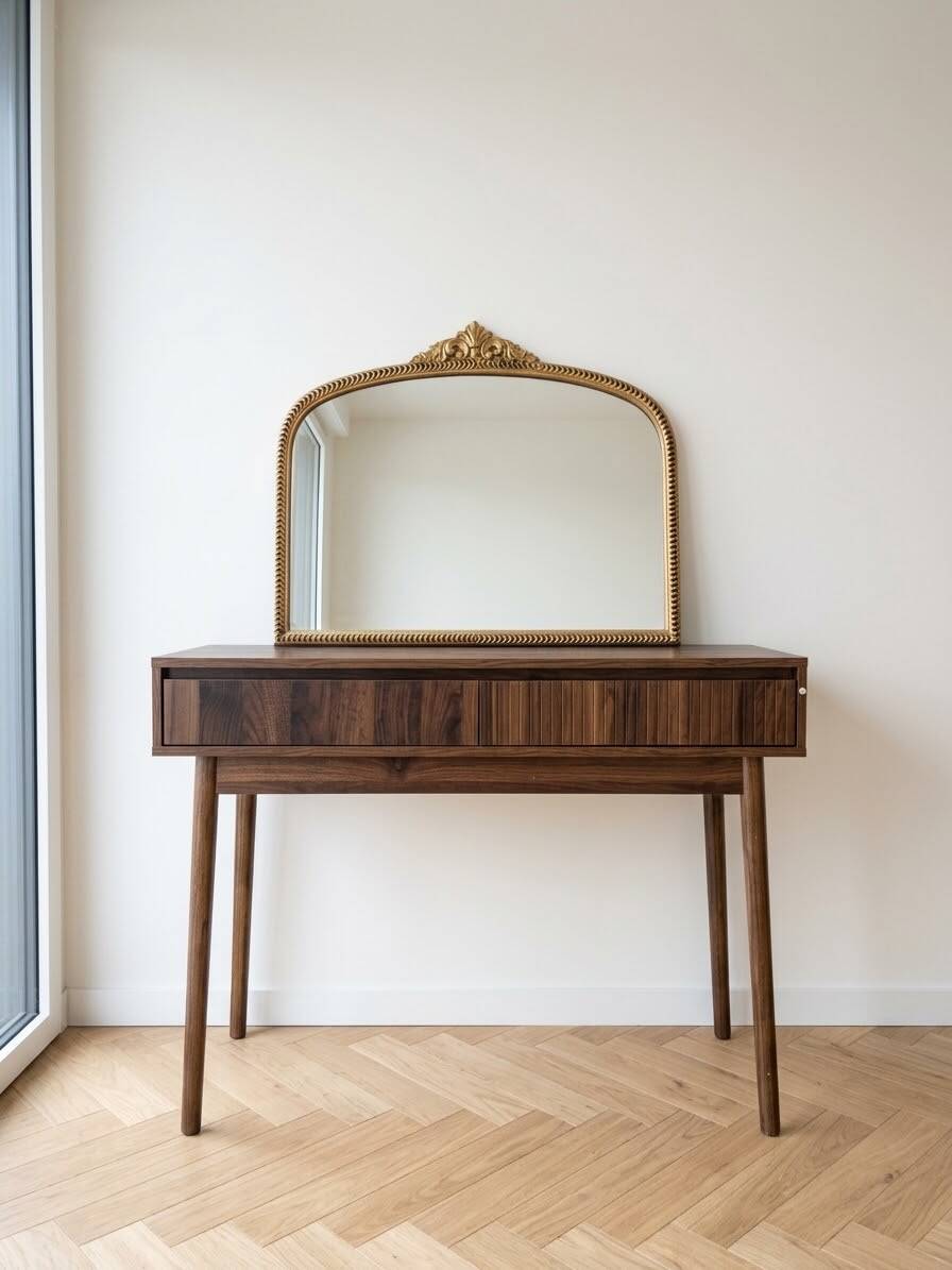 Retro Walnut Wood Hairdresser