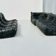 Ensemble de salon Togo français en cuir noir par Michel Ducaroy pour Ligne Roset, ensemble de 3 pièces