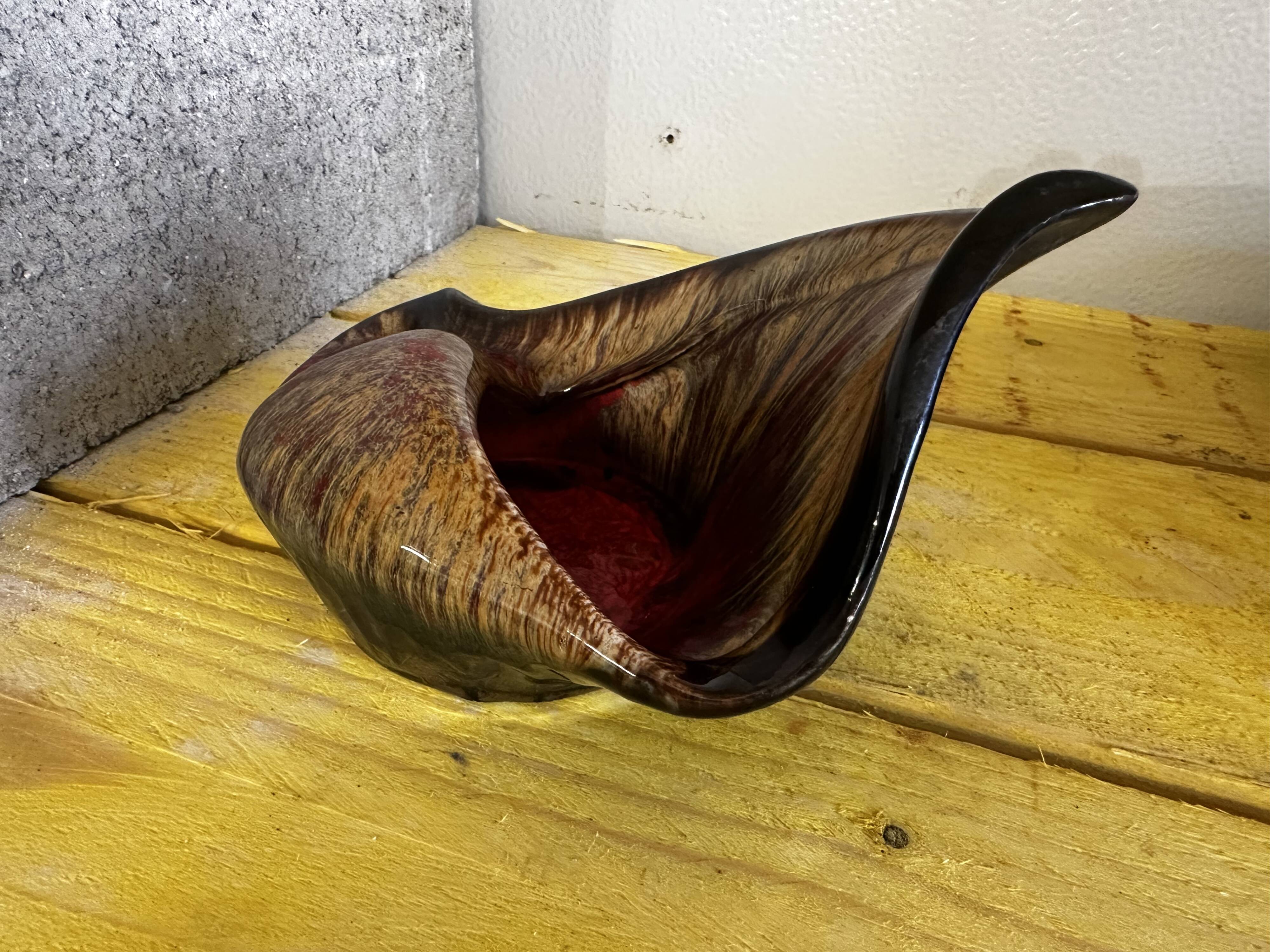 Vintage Vallauris ceramic shell shaped pocket tray