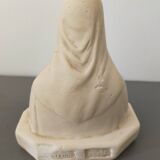 Vintage Virgin Mary plaster bust stamped