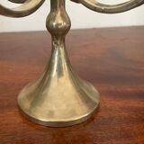 Brutalist solid brass candlestick