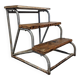 Metal and wood stepladder