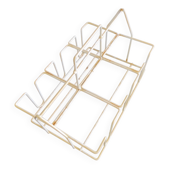 Vintage 6-compartment wire glass holder