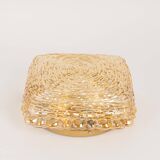 Amber glass wall light in the shape of a fingerprint, Germany, 1970s.