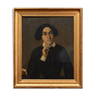 Portrait de femme huile sur toile. 61 x 50 cm