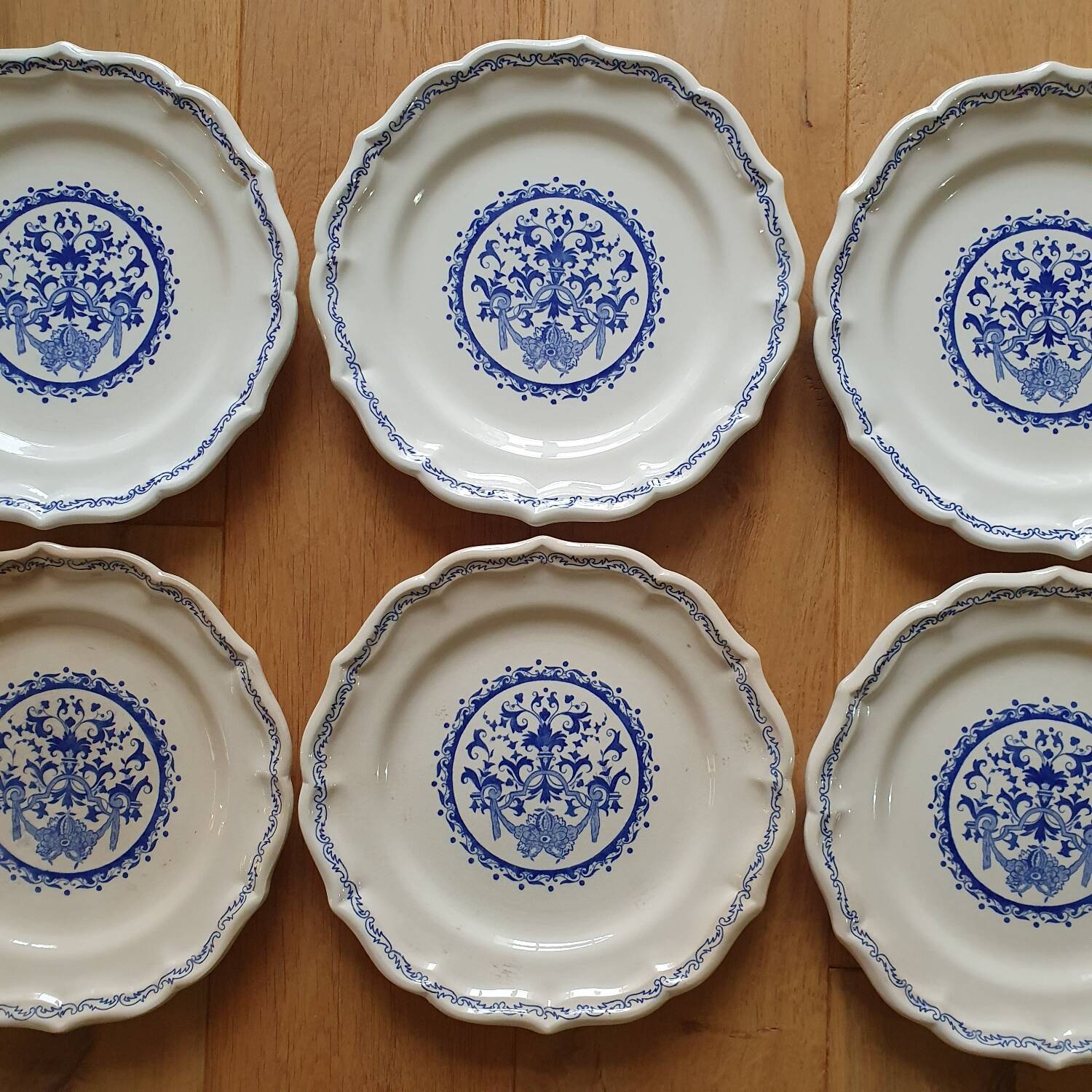 6 Gien dessert plates