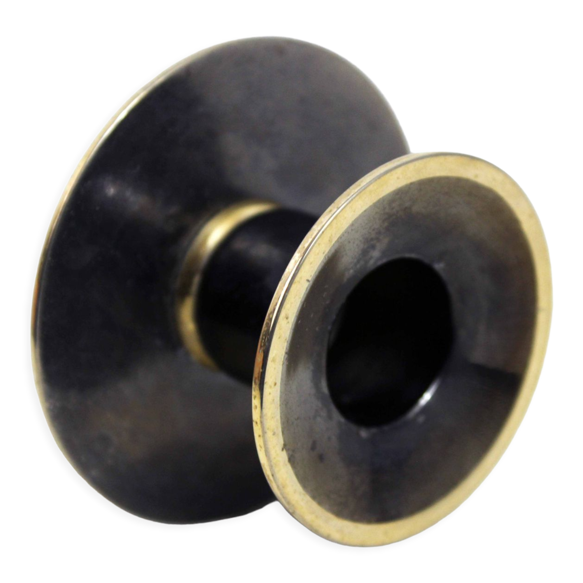 Vintage candle holder in lucite and brass