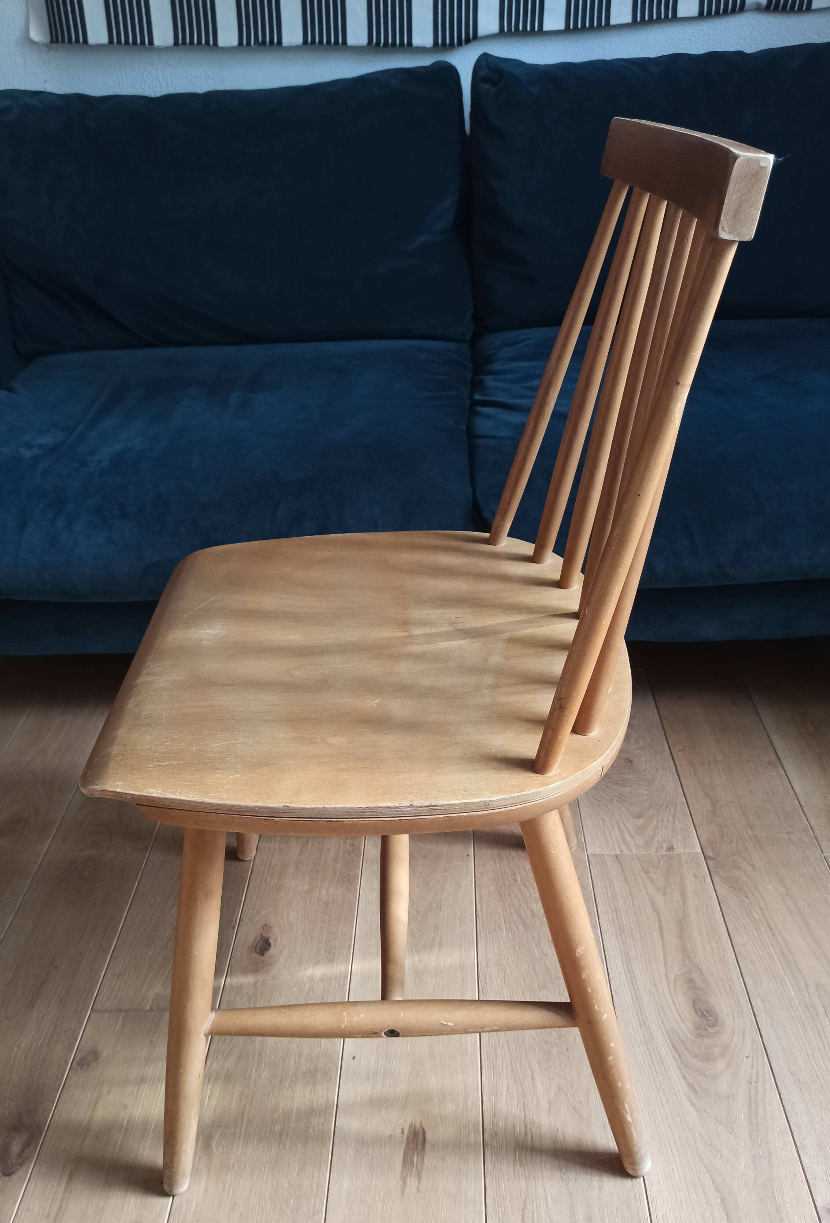 Chaises en bois vintage Ikea 1960