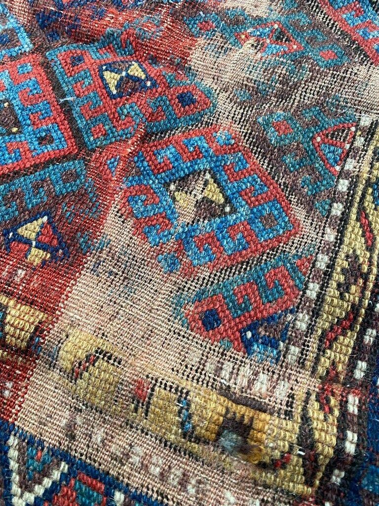 Antique Shahsavand tribal horse cover mat 105x95 cm