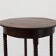 Art Deco round wooden side table with spindle legs, France circa 1900