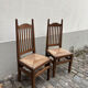 2 chaises en bois art nouveau