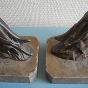 pair of art deco greyhound bookends bronze marble antique pair of bookends