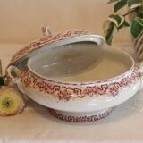 Iron clay soup tureen Moulin des loups, Athens model, red