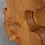 Mid‑20th‑Century Rustic Oak Dining Table, France 1960s