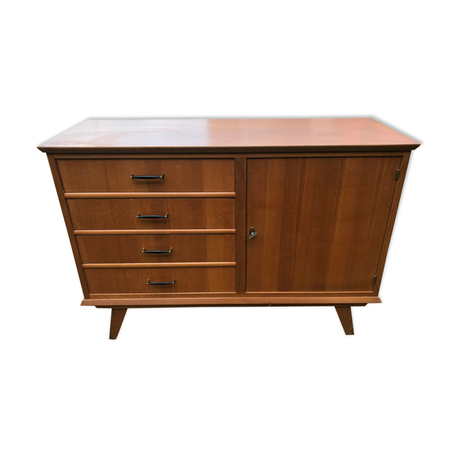 Commode vintage pieds compas