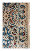 Tapis vintage noué main en laine vierge et soie, années 1960
