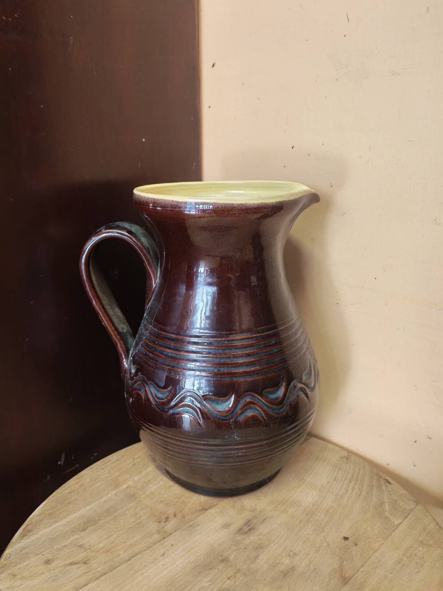 Trio de pichets en céramique émaillée vintage