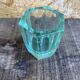 Set of 6 antique liqueur glasses moser moulded uranium glass beryl art deco