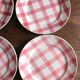 A set of 6 flat plates Nappe Rose Moulin des Loups
