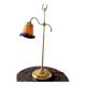 Italian Brass and Glass Table Lamp, Vintage Lighting, Mid Century Modern Decor,