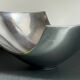 Vintage polished metal fruit bowl