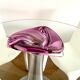 Val Saint Lambert Grand Plate Crystal Violet Murano Modern Antique Vase Object