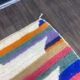 Handmade artisan rug in ochre, size 1.5/2.5 m.