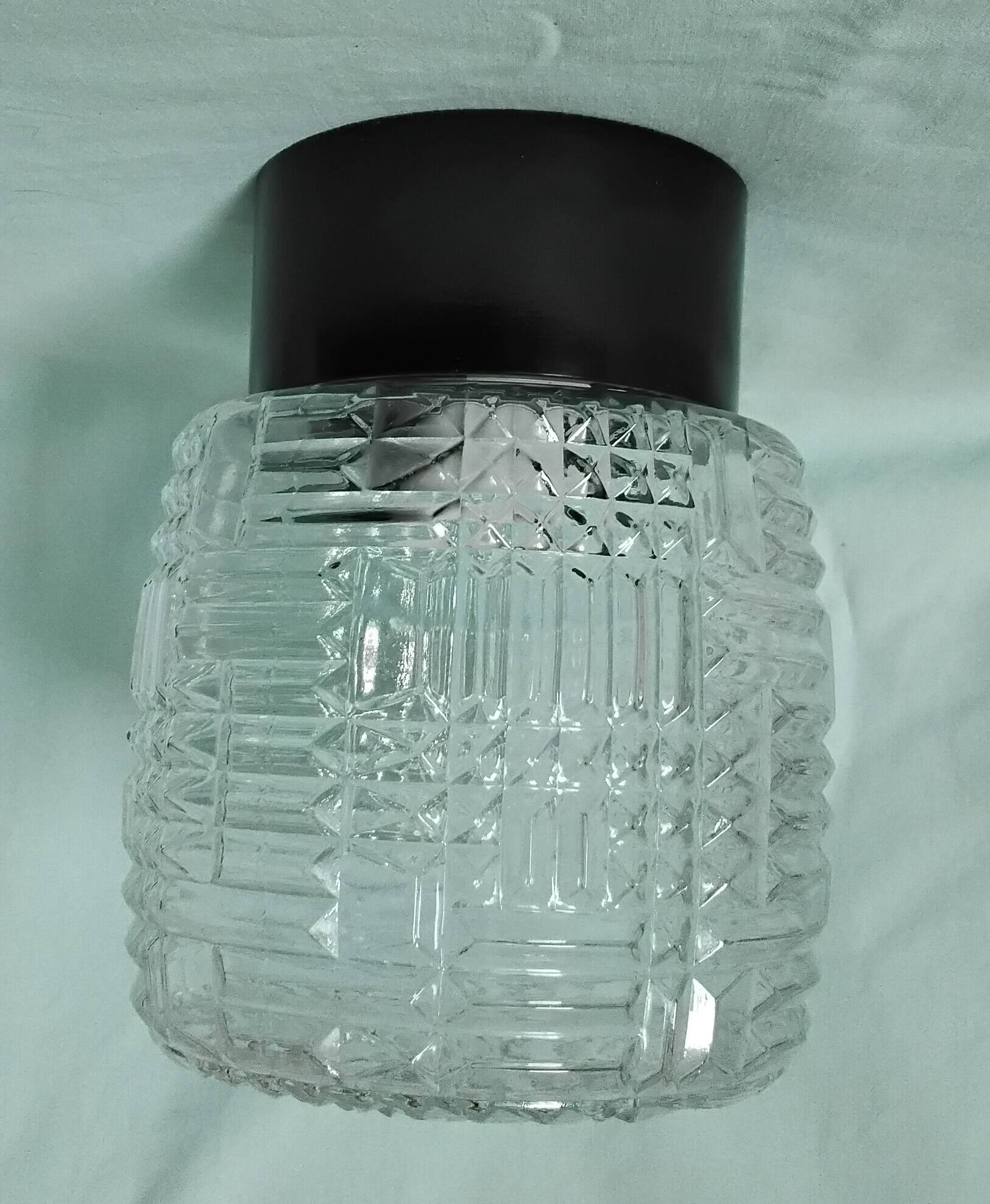 Round glass ceiling light