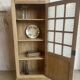 Antique display cabinet in oak and walnut, Louis XVI style.