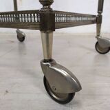 Silver-plated brass rolling trolley