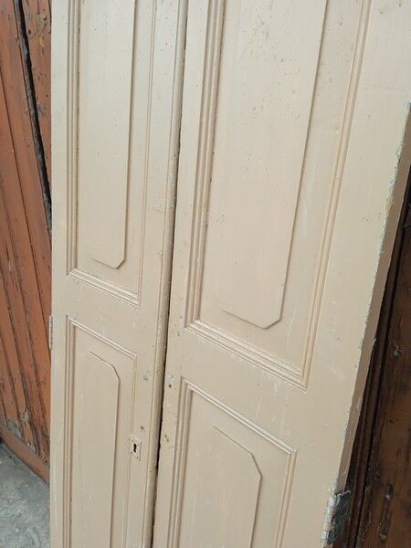 Set of 2 solid wood shutters with a 1940's patina