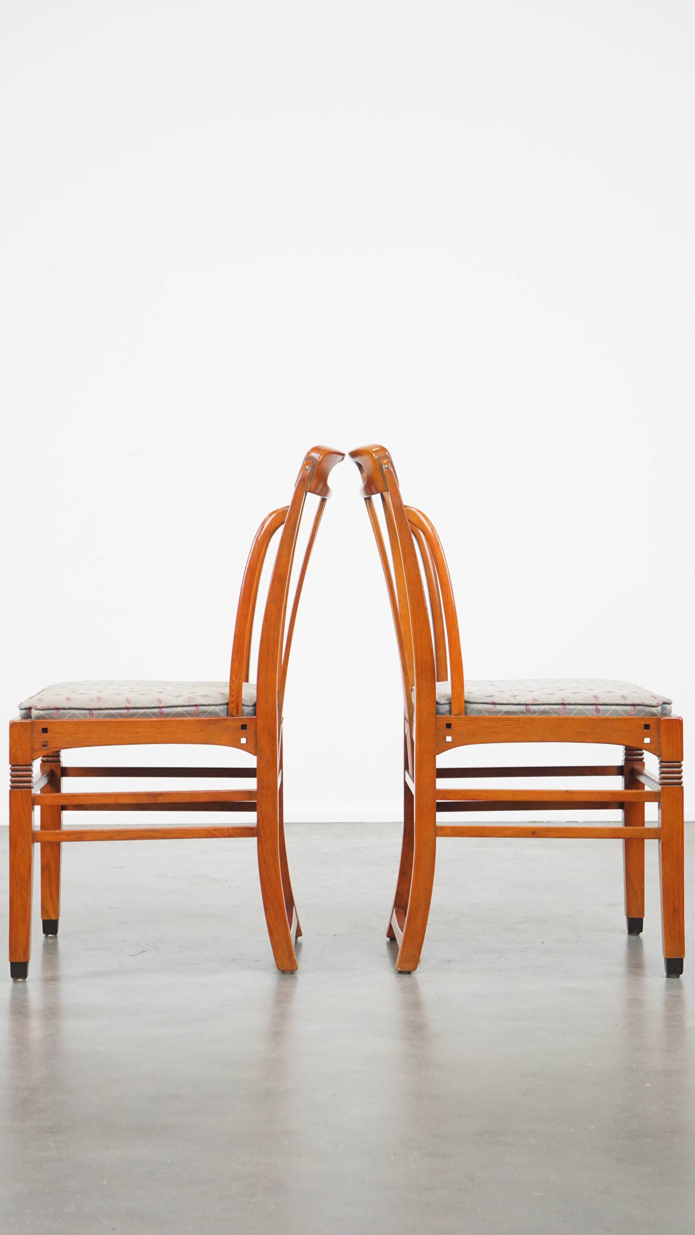 Set of 2 Art Nouveau design Schuitema dining chairs