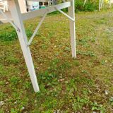 Vintage garden furniture R Gleizes in white painted wood