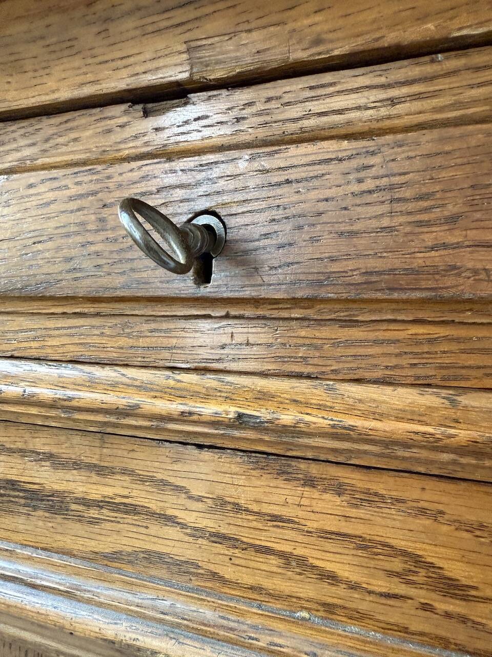 Antique XL Napoleonic oak glass bookcase, 19th century