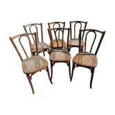 6 chaises cannées Baumann