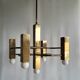 Lustre vintage Sciolari 5 feux par Boulanger 1970