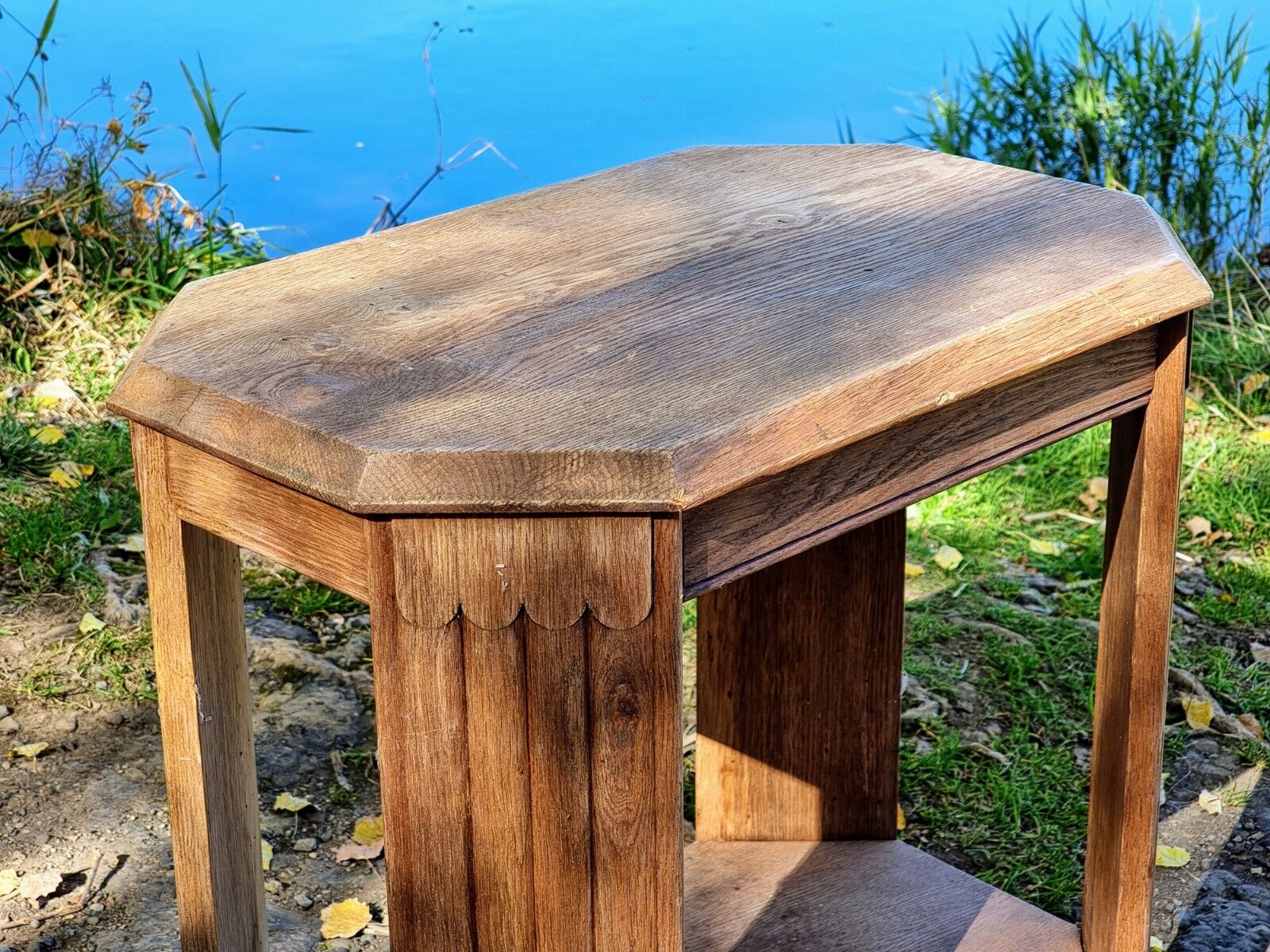 Old French oak side table
