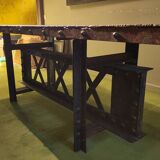 Raw steel dining table