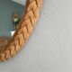 Vintage rattan braided mirror 65x44cm