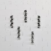 5 CHROME STEEL WALL LAMPS/CEILING LAMPS BY MOTOKO ISHII 70' YEARS EDITOR